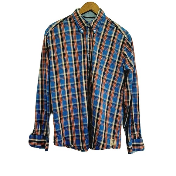Johann Popken Men's Size Large 41/42 Button Up Plaid Shirt Modern Fit - Picture 1 of 10